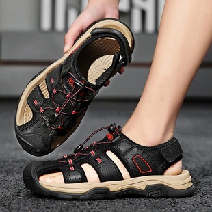 Foreign trade new in stock Amazon plus size men's Baotou casual leather sandals breathable foreign trade men's shoes a generation of hair