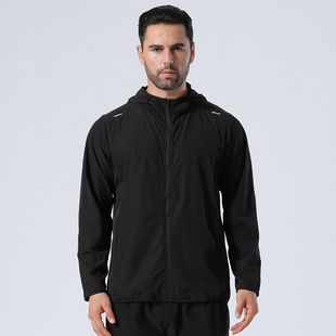 Men's and women's same top autumn and winter cardigan long-sleeved hooded sportswear elastic zero-binding men's and women's same coat