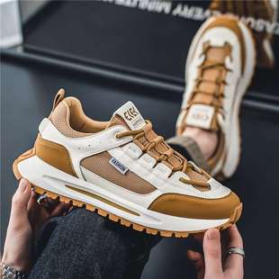 Men's Shoes Summer 2025 New Elevated Sports Casual Shoes All-match Breathable Lightweight Niche Design Trendy Dad Shoes