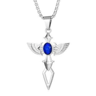[Cross Necklace] Trendy Brand All-match Cross Pendant Necklace Japanese and Korean Fashion Simple Long sweater chain for men