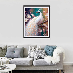 New product Amazon 5D diamond painting color peacock animal roses diy living room decorative painting manufacturers wholesale