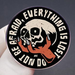 Everything Will Lose Don't Be Afraid Brooch English Skull Pin Badge Metal Alloy Badge Accessories
