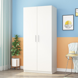 T & Simple Wardrobe Modern Simple Economical Solid Wood Plate Type Storage Cabinet for Small Apartment in Bedroom Rental Room