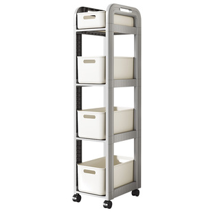 Movable drawer trolley multi-function book storage rack multi-layer book storage rack simple bookshelf wholesale
