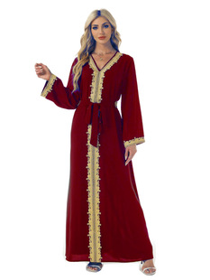 Middle East Europe and the United States Arab Women's Dress Long Skirt Elegant Abaya