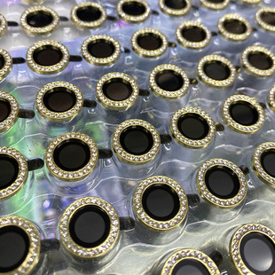 For iPhone15Pro 16 14PRO Diamond Eagle Eye Apple 13 14 Diamond Eagle Eye Colorful Lens Ring