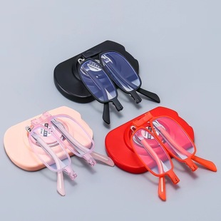 22024 new ultra-light mobile phone holder anti-blue light reading glasses men and women portable folding ultra-thin HD presbyopia