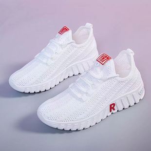 Old Beijing Cloth Shoes Women's Shoes Flat Shoes Casual Work Shoes Women's Black Soft Sole Dancing Mesh Shoes Non-slip Mum Shoes