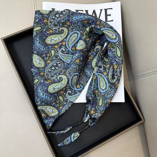 Spring and Autumn New Triangle Scarf Double Satin Korean Style Small Shawl Soft Silky Neck Scarf Women's Scarf Wholesale