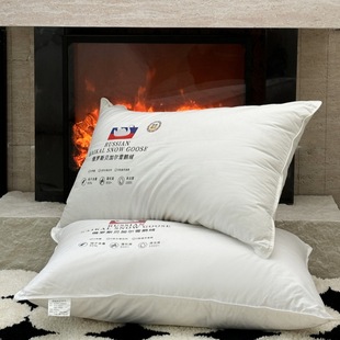 Russian down Pillow, Cotton, Student Dormitory, Home Pair, Neck Protector, Hotel White Goose down Pillow Core Wholesale