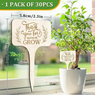 Bamboo wooden gardening flower insert label sign landscape logo bamboo shaped carved wooden crafts