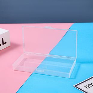 Small Rectangular Transparent Plastic Box Hand Account Stationery Jewelry Zero Sticker Label Classification Tool Storage Box Empty Box