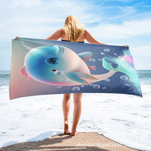Amazon cross-border foreign trade new microfiber swimming quick-drying beach towel fitness yoga exercise bath towel sweat
