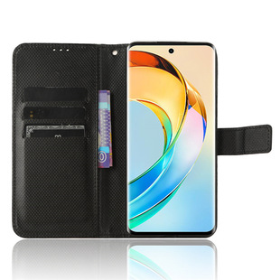 Для Huawei Honor X50 чехол для телефона откидная крышка ремешок кожаный чехол Honor X50 ромбовидный узор Кошелек защитный чехол