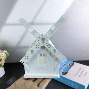 X0333 Spliced Windmill House Decorative Mold, DIY Silicone Mold