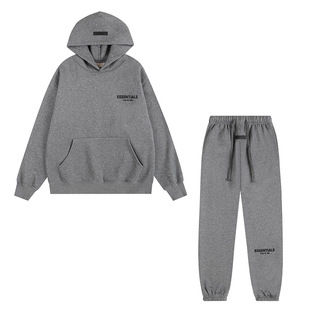 2022SS hooded sweater black letter flocking FOG double line ESSENTIALS tide brand cross-border best selling 1977