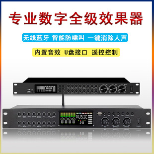 Professional pre-effector microphone anti-howling Bluetooth reverberation DSP home KTV audio digital equalization processing