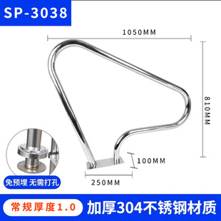 Swimming pool handrail 304 stainless steel thickened handrail swimming pool sewer escalator stainless steel handrail thickened swimming pool handrail