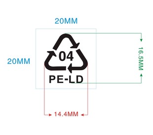 Export must stick transparent packaging bag 04 environmental protection standard 04pe-LD recyclable label 1400 PCs/30 yuan