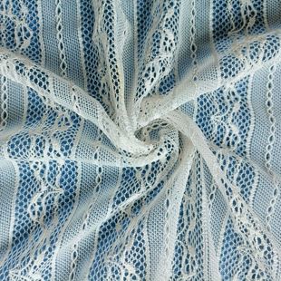New Style Lace Small Flower Stripe Stitching Lace Fabric High Elastic Dress Vertical Strip Lace Fabric
