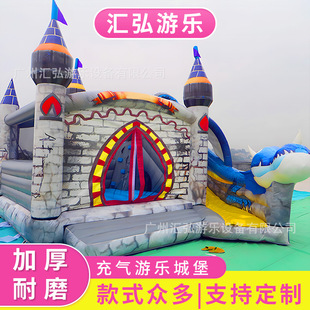 New Large Inflatable Slide Rock Climbing Castle Clown Mushroom Decoration Children's Naughty Castle Outdoor Air Mold Facilities
