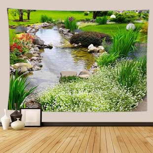 Natural scenery landscape palm tree pattern tapestry hanging painting background wall hanging beach towel hanging cloth