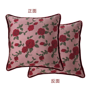 Cushion American Pastoral Pillow Vintage Flower Sofa Back Cored French Nap Pillow Square Waist Pillow Free Shipping