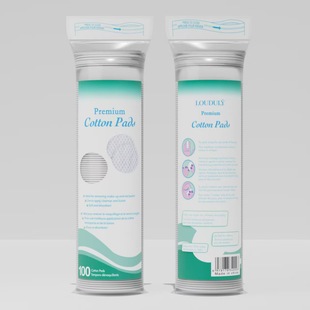 Cosmetic cotton full English cross-border round embossed edge makeup remover cotton double-sided double-effect thick foreign trade wholesale