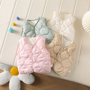 Baby's Winter Windproof Vest for Boys and Girls Thickened Warm Big Gourd Windproof Vest for Outer Wearing Vest
