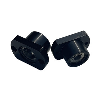 On-side flange with retaining ring double bearing type bearing seat assembly BGCBB optical axis fixing seat with seat bearing 45# steel