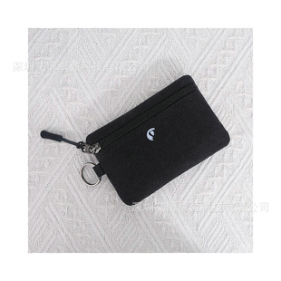 European and American Fashion Brand Small Bag Canvas Coin Purse Ins Style Card Bag Card Case Key Bag Storage Bag Bank Card Bag New