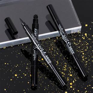 Cross-border special double-headed eyeliner non-blooming sweat-proof eyeliner pen star Moon Love seal eyeliner