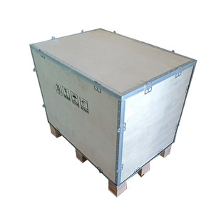 Steel belt box packaging lithium battery export logistics steel belt wooden box fumigation-free plywood wooden box removable steel side box