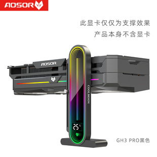 Трансграничный крутой месяц GH3PRO цифровой дисплей графический кронштейн компьютер ARGB Shenguang синхронная линза вертикальная стойка видеокарты
