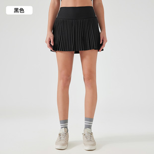 Summer High Waist Tight Belt Pocket Tennis Skirt Women's Quick-drying Anti-glare Fitness Sports Shorts DK383