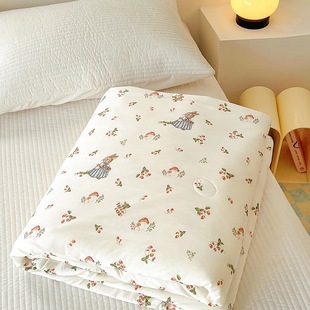 Maternal and Infant Class A Milk Knitted Cotton Soybean Quilt Children Summer Cool Quilt Soybean Fiber Quilt Summer Quilt Air-conditioning Quilt Gift