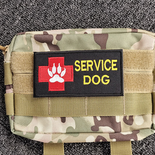 Горячая продажа на месте SERVICE DOG служебная собачья одежда липучка рабочая собачья ткань патч собака глава персонализированная наклейка