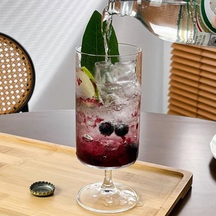 Straight Cup Fruit Tea Cold Drink Cup Cocktail Drink Cup Drink Water Cup Ins Wind Goblet Juice Cup Glass