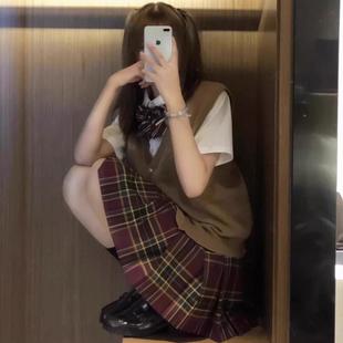 Jk Uniform suit Original Genuine Pair Skirt Summer Japanese College Style School Style Simple Pleated Skirt Skirt