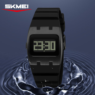 SKMEI time beauty outdoor square simple trend waterproof multi-functional electronic watch fashion sports silicone tape