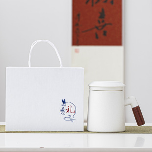 Ceramic mug filter tea cup Household Office water cup with lid engraved logo company gift wholesale