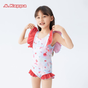 Kappa Children's Swimsuit Girls' 2025 New Sunscreen Baby Little Girl Big Kids Swimming Equipment
