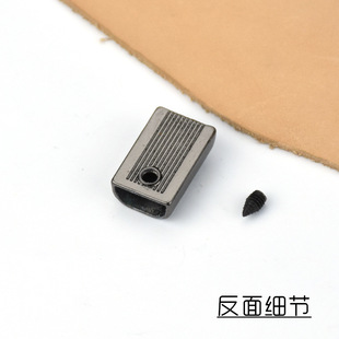 Metal zipper pull tail bag accessories leather hardware accessories zipper tail clip tail stop plug head with screw