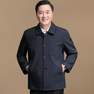 Dad Coat Autumn and Winter Middle-aged Men's Spring and Autumn Middle-aged Men's Jacket 70-year-old Grandpa Spring Coat