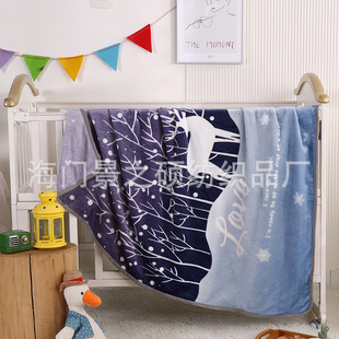 Children's Blanket Summer Thin Single Layer Cartoon Baby Coral Fleece Cover Blanket Baby Bed Sheet Kindergarten Nap Blanket Wholesale