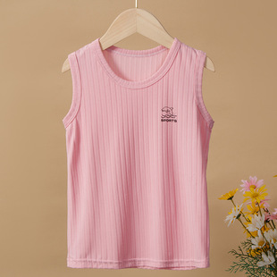 Summer new children's vest printed boys' summer thin girls' baby vest children's outer wear casual vest