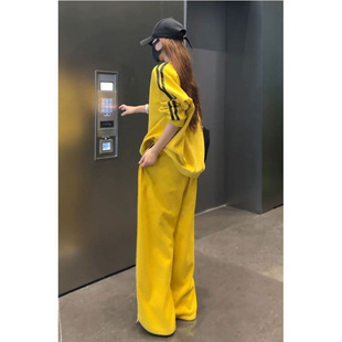 Light Mature Age-reducing Autumn New Casual Sportswear suit Loose American Sweatshirt Pants Age-reducing Lazy Two-piece Set