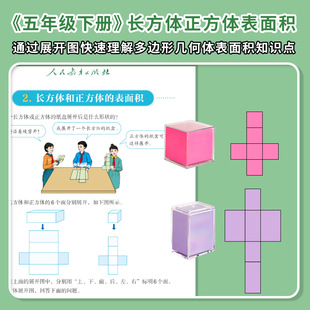 Perspective geometry 8-piece demonstration model elementary school mathematics solid geometry model surface area expansion diagram