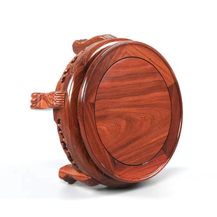 Red sandalwood Tiger Head Base Carving Crafts Ornaments Red sandalwood Base Solid Wood Ornaments Flower Pot Base