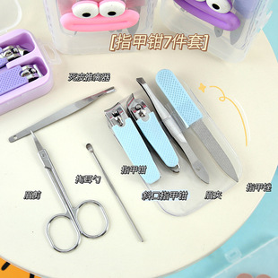 Nail clippers cute cartoon student portable nail clippers adult home nail tools stainless steel nail clippers suit
